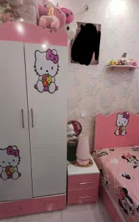 ست کامل تختخواب و کمد دخترانه در حد نو