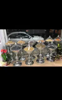 ظرف پایه دار بلند آجیل قنادی