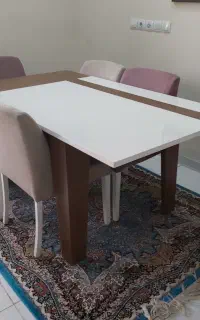 میز غذاخوری ناهار خوری ۶ نفره چوب راش