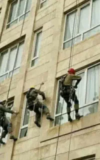 پیچ و رولپلاک سنگ سرامیک نما بدون داربست طناب راپل