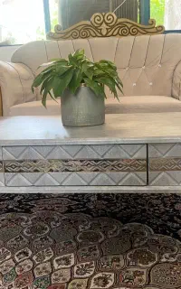 جلو مبلی طوسی سالم در حد نو