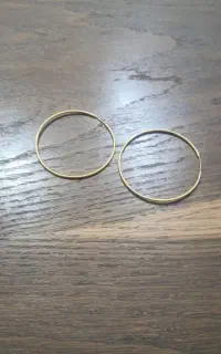 گوشواره حلقه ای با قطر ۷ سانت طلا بعلاوه ۴