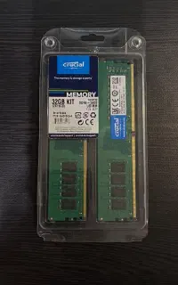 رم DDR4 کیت دوال ۳۲ گیگ (پک دوتایی ۱۶ گیگ) کروشال