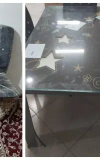 صندلی فلزی و میز ۴ نفره