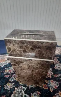 سطلل زباله و جا دستمال کاغذی سالم وتمیز