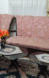 مبل هفت نفره با میز جلو مبلی وعسلی