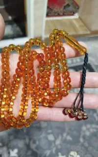 تسبیح سندروس شمش (تراش دستی) - اثر استاد فاتح