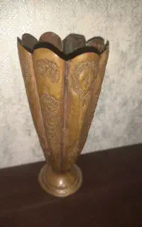 گلدان برنجی زیبا دوره قاجار