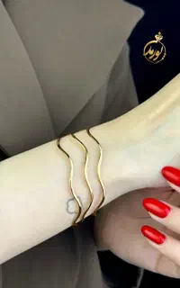 النگو آینه ای پیچ طلا(طلای پورمدنی)