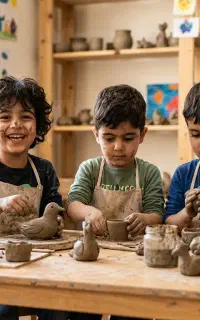 کارگاه سفال و خلاقیت رایگان ( ویژه کودکان ۵ ساله )