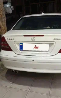 سواری بنز سی 240 مدل 2002 سفید رنگ
