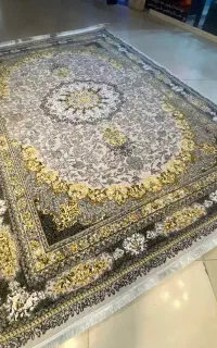 فرش ساشار طلاکوب پتینه سایز بندی اکبند ‌ونو