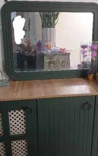 آینه کنسول حصیری