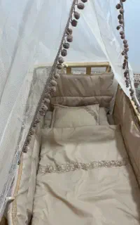 تخت کنار مادر چوبی مدل فرشته