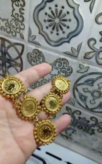 نیم ست قدیمی سکه ای برنجی