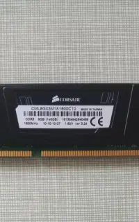 رم۸گیگ کامپیوتر یا دسکتاپ کورسیر،ddr3،هیت سینک دار