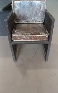 ست میز و صندلی حصیری با تشک