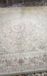 فرش مناسب جهیزیه ۹ و ۱۲ متری کرم سبز