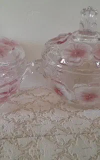 دوعدد شکلات خوری درب دار فلاور