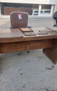 صندلی جکدار میز مدیریت چوبی ۴کشو اپن جک بلند