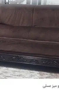 مبل۷ نفره همراه میز شیشه ای