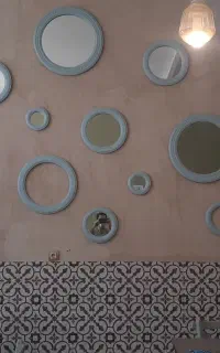 آینه با قاب سی‌ان‌سی دایره