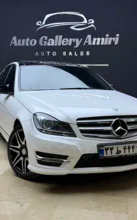 بنز C200 +Amg سفید بی رنگ