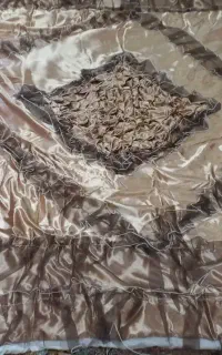روتختی قهوه ای ساتن دونفره