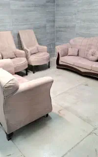 مبل هفت نفره صورتی خوش رنگ