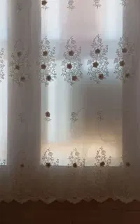 پرده تور قاب دار