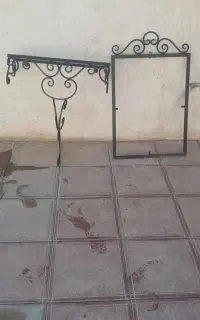 قاب و پایه آینه فلزی
