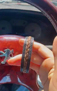 دستبند موی یار چرم طبیعی