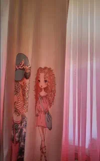 پرده زیبای دخترانه