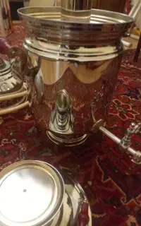 سماور برنز ۲۰ لیتری با قوری چینی