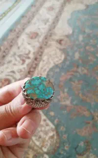 ۲تا انگشتر نقره فیروزه نیشابور