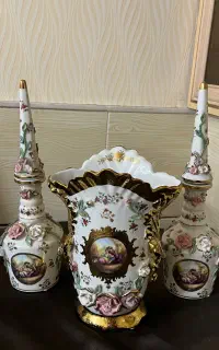 گلدان و دوغ خوری گل برجسته
