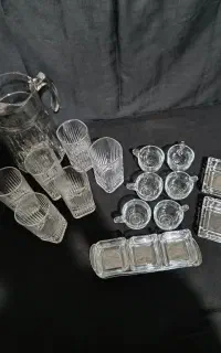 پارچ لیوان فرانسوی استکان مزه خوری و زیر سیگاری