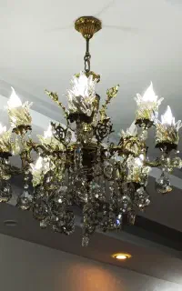 2عدد لوستر برنجی ده شاخه