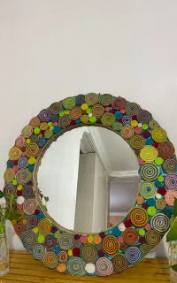 آینه نمدکاری بزرگ
