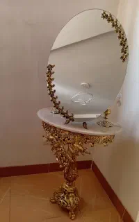 آینه شمعدان در حد نو