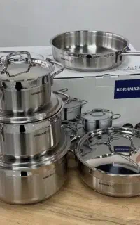 سرویس 9پارچه استیل کرکماز ترکیه فروش تخفیفی