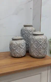 دکوری مجسمه اکسسوری جا شمعی گلدان