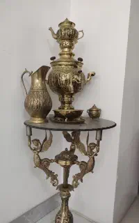 سماور برنز در حد نو با پایه