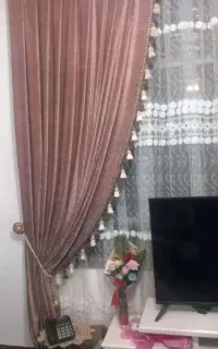 پرده با والان و میل پرده