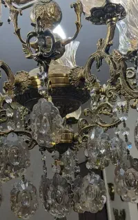 لوستر ۴ شاخه ۸ لامپه برنز