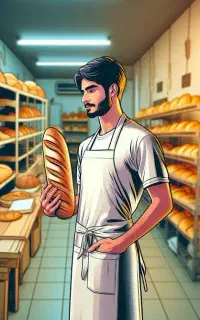 فروشنده خانم  برای کلوچه پزی