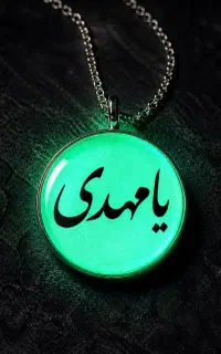 گردنبندعکس دار شبتاب دوطرفه دسته کلیدعکسدار رزینی