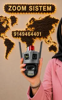 دوربین مداربسته 2لنز سیمکارتی چرخشی بیسیم
