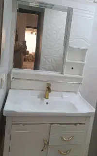 روشویی کابینت دار  ودو کشو آیینه دار حد نونو