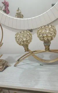 یه عددجا شمعی و انگور طلای کریستالی